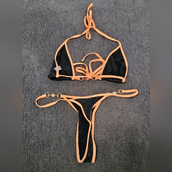 Womens Ribbed Halter Thong Bikini - Picture 8 of 10